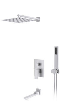 Душевая система для ванны и душа D&K встраиваемая матовый белый Bayern.Liszt (DA1515608A04)