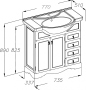 Тумба для комплекта Opadiris Клио 70 напольная, слоновая кость Z0000014864