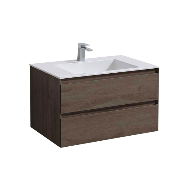 Тумба без раковины Vincea Luka 800 подвесная, 2 выкатных ящика soft-close, R.Oak, VMC-2L800RO