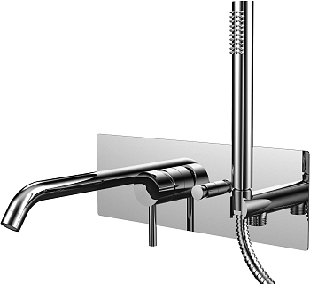 Смеситель Paffoni Light LIG001CR С ВНУТРЕННЕЙ ЧАСТЬЮ, для ванны с душем