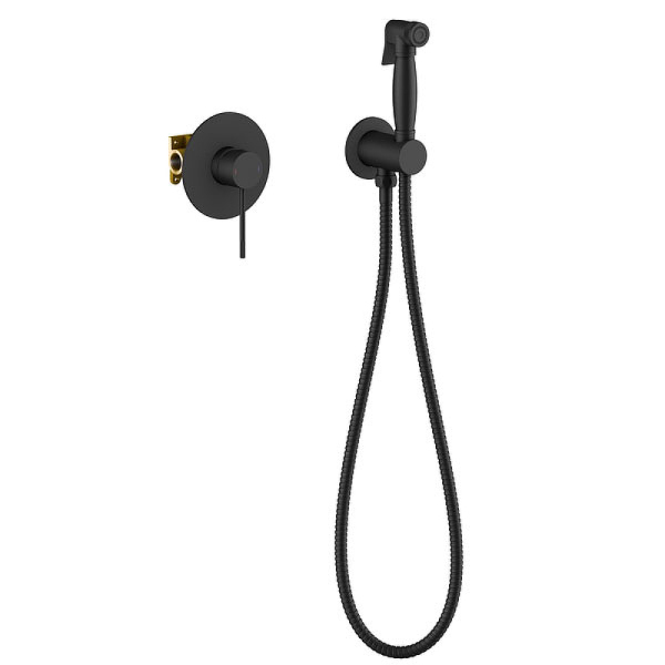 Смеситель встроенный с гигиеническим душем Timo Saona (2389/03SM) черный