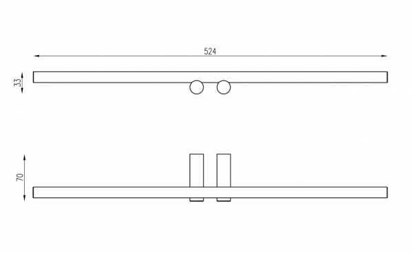 Полотенцедержатель двойной ABBER Osten 316 AA1855BST сталь брашированная