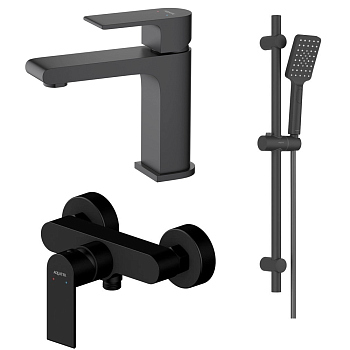 Комплект смесителей Aquatek Лира AQ1431MB Черный матовый