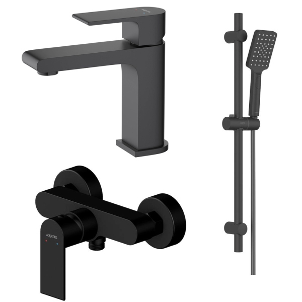 Комплект смесителей Aquatek Лира AQ1431MB Черный матовый