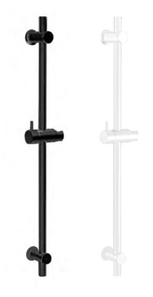 CZR-B-SD-NOP Душевая штанга круглое сечение, исполнение черный матовый