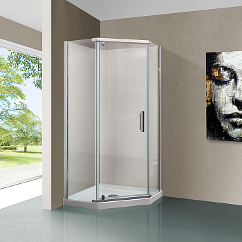Душевой уголок Vincea Stresa VSP-1S900CL, 900*900, хром, стекло прозрачное