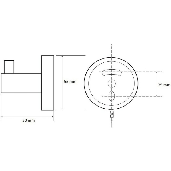 AMBER: одинарный крючок для одежды