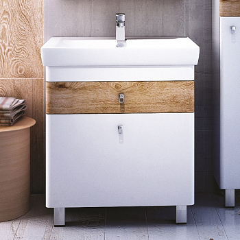 Тумба для комплекта Iddis Carlow 70 напольная, белая, дерево