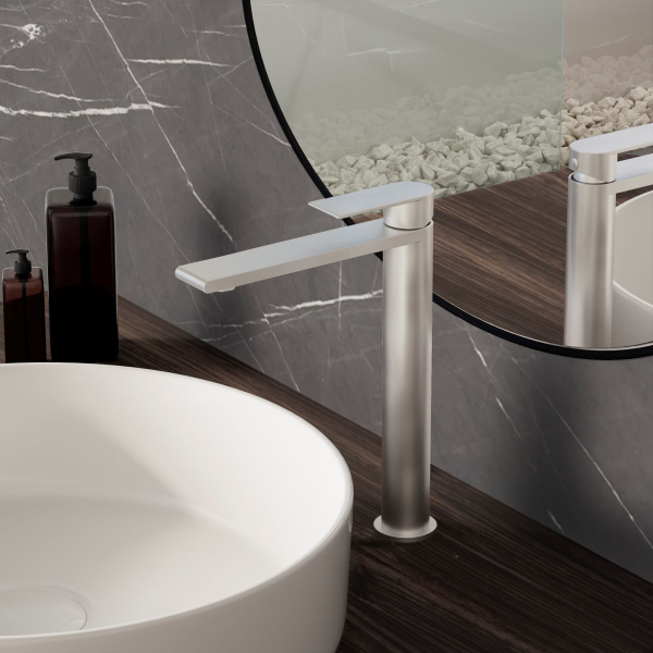 Смеситель для раковины Vincea Vogue (SS) VBF-2VS2BN однорычажный, сатин