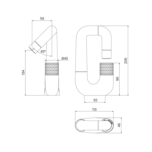Смеситель для умывальника IDDIS Twist с управлением Push Control (TWISBBTi01)