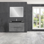Тумба с раковиной Vincea Mia 750 подвесная, 2 выкатных ящика soft close, Beton, VMC-2MA750BT+VCB-3M750G
