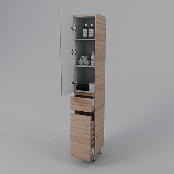 Колонна Style Line универсальная "Атлантика 35 L" с корзиной, Люкс ясень перламутр, СС-00002228