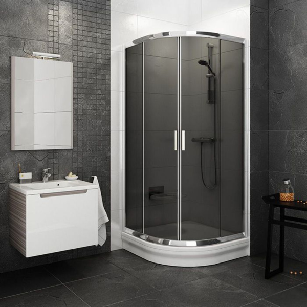 Душевой уголок Ravak BLCP4-80 Grafit, профиль блестящий