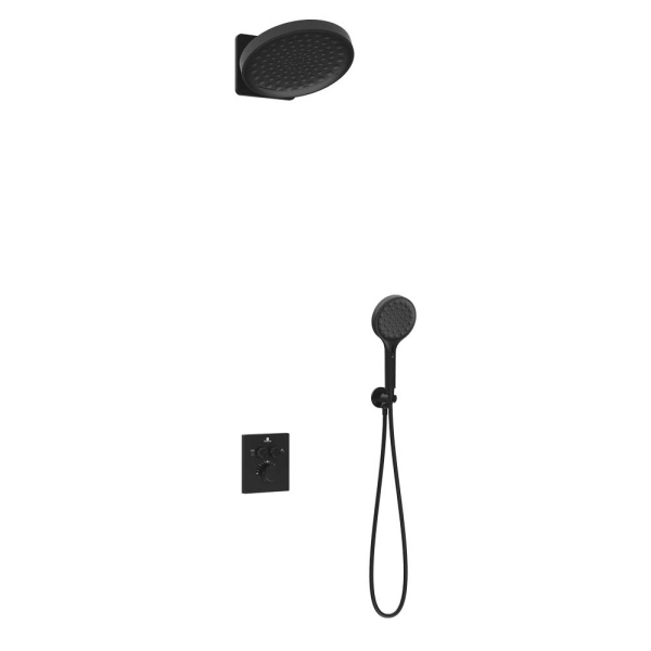 Душевой комплект Vincea Inspire VSFW-3I21MT3MB встраиваемый, термостатический, черный