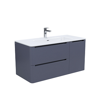 Тумба с раковиной, подвесная, 100 см, темно-серый, Edifice, IDDIS (EDI10D0i95K)