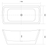 Ванна акриловая Aquatek Верса 178x80 AQ-4880, отдельностоящая