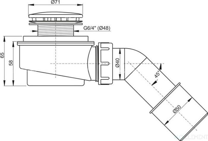 Сифон для поддона AlcaPlast A471CR