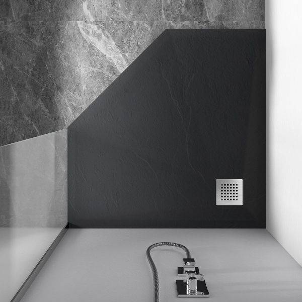 Поддон для душа Vincea из искусственного камня VST-4SP9090A, 900*900*25, антрацит