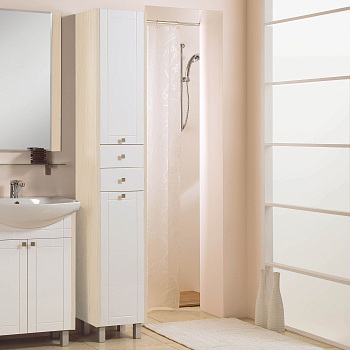 Шкаф-колонна подвесная Акватон Альпина 65 цвет Дуб молочный 1A135003AL530