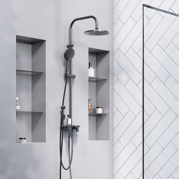 Душевая система со смесителем-полкой Damixa Jupiter, 977770300