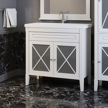 Тумба с раковиной Opadiris Палермо 90 белая матовая