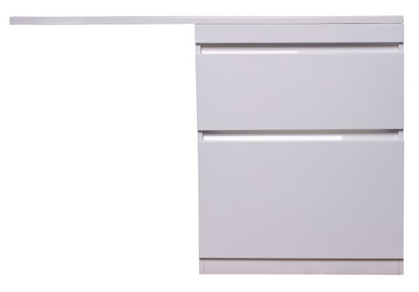 Тумба для комплекта Style Line Даллас 130 Люкс Plus напольная, белая