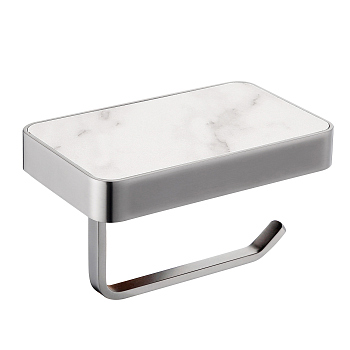 Бумагодержатель с полкой для телефона ABBER Westen AA1730SP сатин