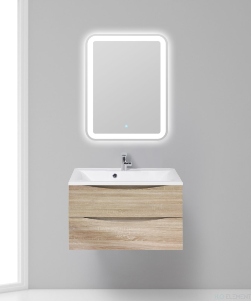 Тумба с раковиной Belbagno MARINO, MARINO-600-2C-SO-WO-P+ BB600/450-LV-MR-AST (готовый набор)