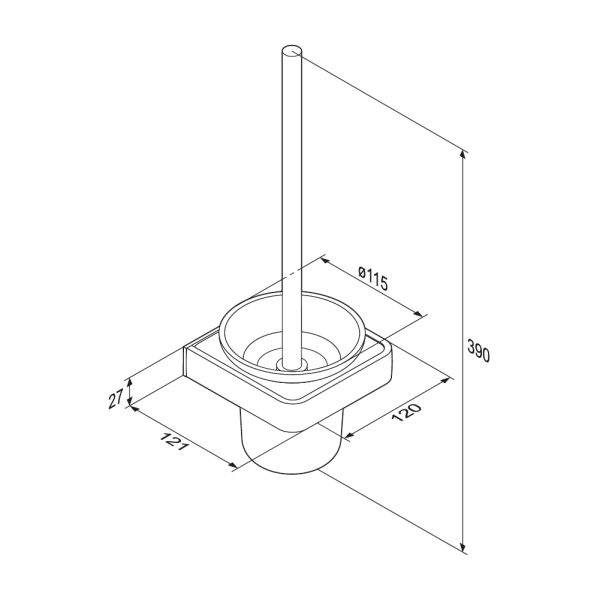 Стойка с туалетной щеткой Damixa Jupiter, DA7733300