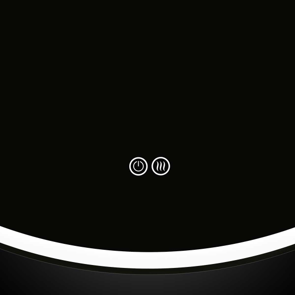 Зеркало Vincea LED VLM-3DE800-2 800x800 c сенсорным выключателем и диммером, антизапотевание