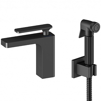 Смеситель для раковины с гигиеническим душем Timo Torne 4360/03G черный