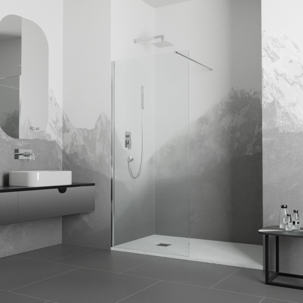 Перегородка для душа RGW WA-014, 351001009-11, Хром, 90*195