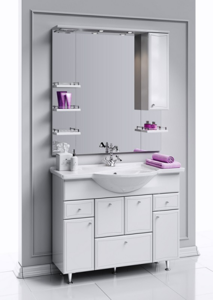 Напольная тумба без раковины AQWELLA 105см., BA0110K