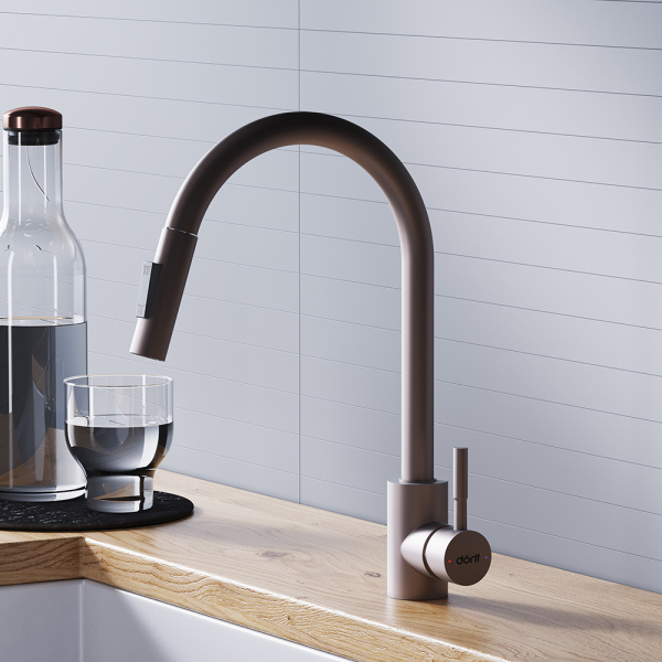 Смеситель для кухни с вытяжным изливом Dorff Logic, D3007511