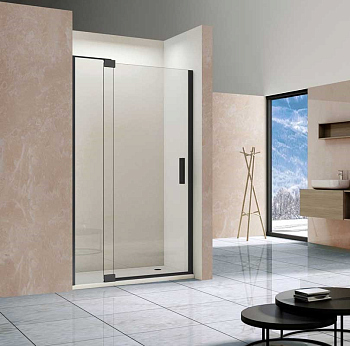 Душевая дверь Vincea Extra VDP-1E1011CLB, 1000/1100, черный, стекло прозрачное