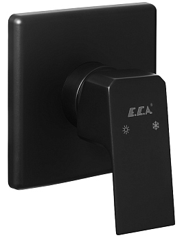 102167105C1EX-K TIERA смеситель для душа (внешняя часть) матовый черный