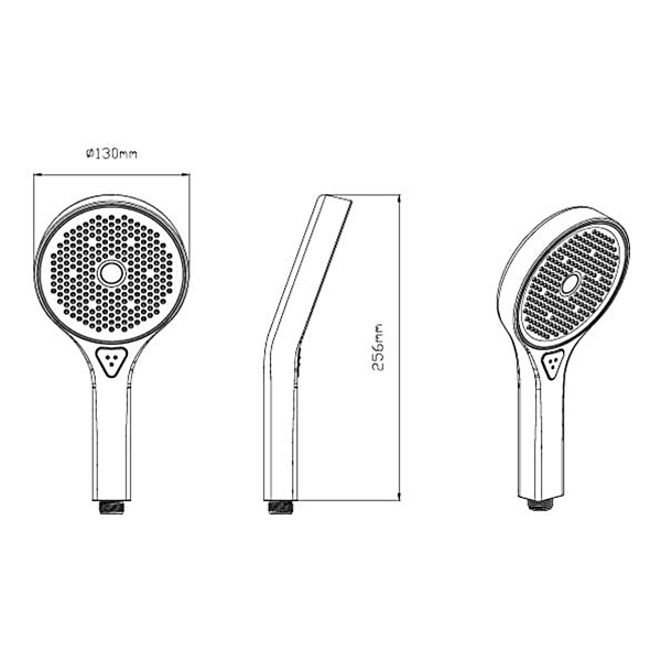 Ручной душ с шлангом Vincea VSHN-42HMB, черный