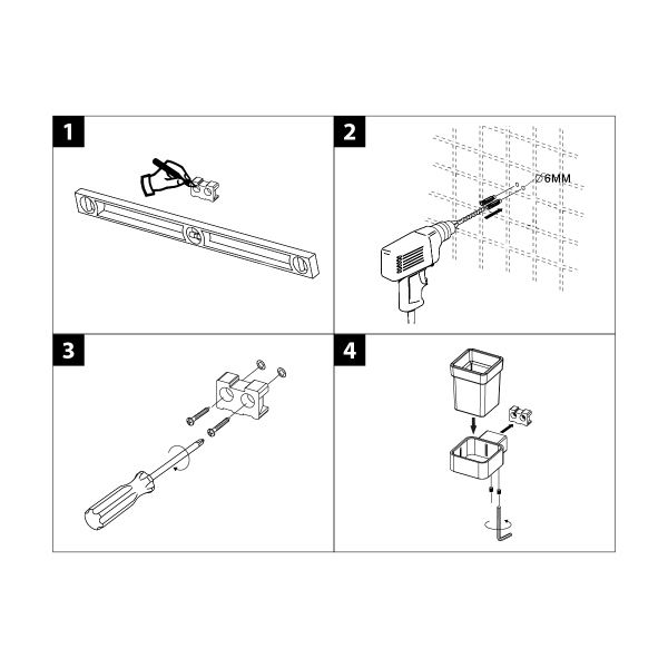 Стакан для зубных щёток Lemark SMOOTH LINE с держателем, графит (9736015)