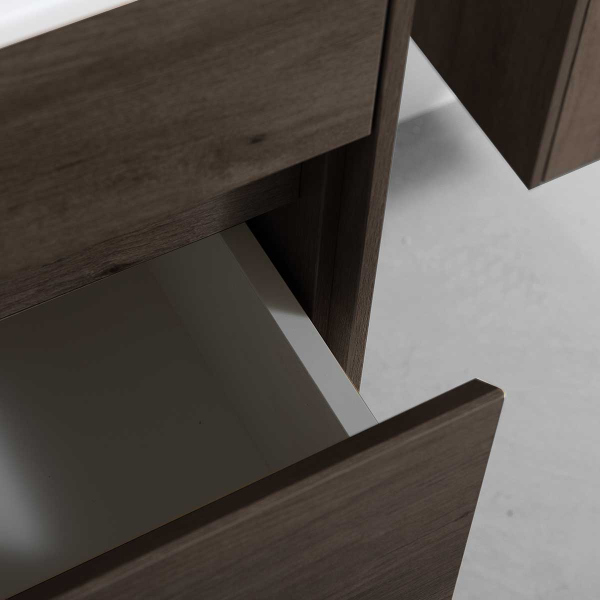 Тумба без раковины Vincea Chiara 800 подвесная, 1 выкатной ящик soft-close, R.Oak, VMC-2C800RO