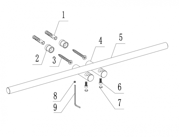 Полотенцедержатель двойной ABBER Osten 316 AA1855BGG оружейная сталь брашированная