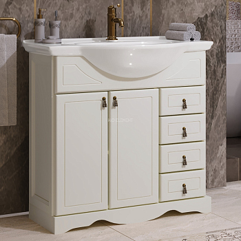 Тумба для комплекта Opadiris Клио 70 напольная, слоновая кость