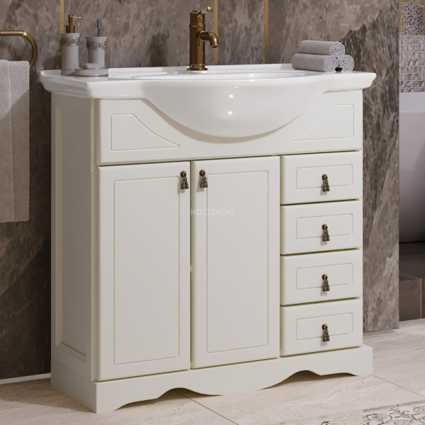 Тумба для комплекта Opadiris Клио 70 напольная, слоновая кость