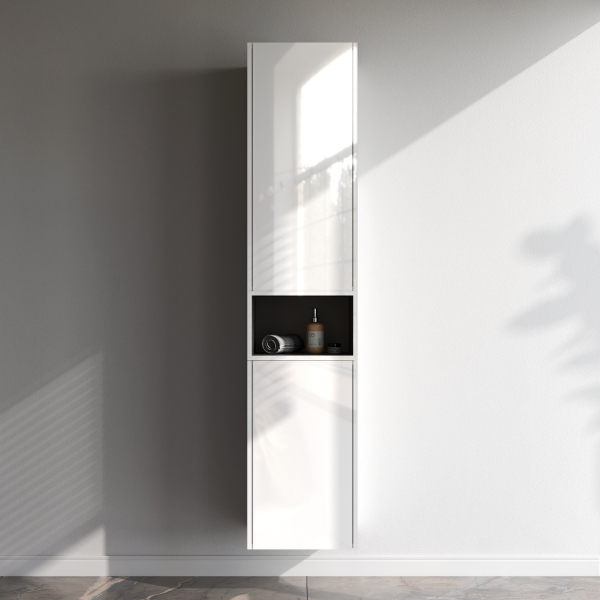 Шкаф с полками 40 см, высота 70 см, белый глянец, универсальный AM.PM Func, M8FCH0402WG