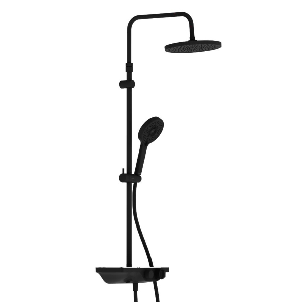 Душевая система с ванно-душевым термостатическим смесителем-полкой Damixa Apollo, 947760300