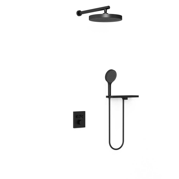 Душевой комплект Vincea Inspire VSFW-3I21MT2RMB встраиваемый, термостатический, черный