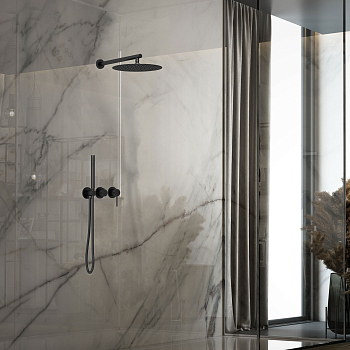 Душевой комплект Vincea Groove VSFW-4G01MB встраиваемый, 2 режима, 30см верх душ, черный