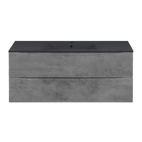 Тумба с раковиной Vincea Mia 1200 подвесная, 2 выкатных ящика soft close, Beton, VMC-2MC120BT+VBS-13120MA