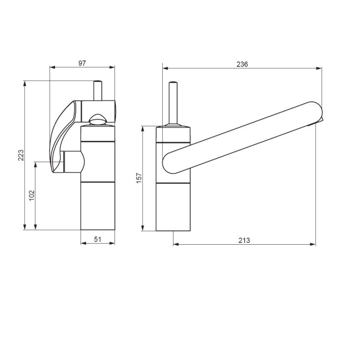 Смеситель для кухни Damixa Arc, 290007264