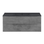 Тумба с раковиной Vincea Mia 1200 подвесная, 2 выкатных ящика soft close, Beton, VMC-2MC120BT+VBS-13120MA