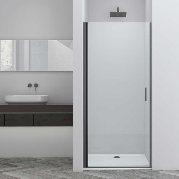 Душевая дверь Vincea Alpha VDP-3AL900CLGM, вороненая сталь, стекло прозрачное